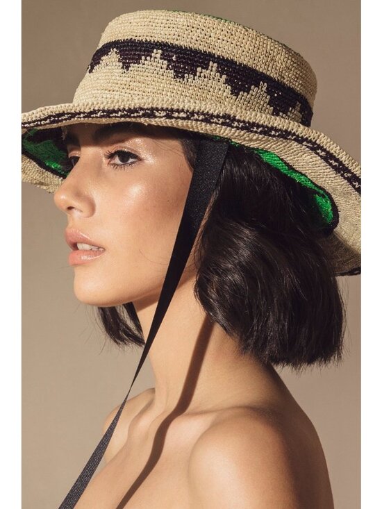 $192 Sensi Studio Montana Beach Hat Natural Beige straw Ecuadorian Frayed Sunhat main image 6